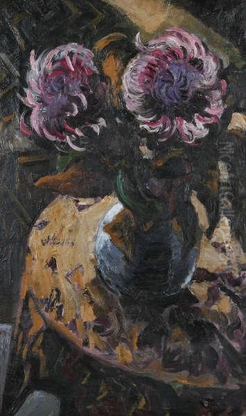 Stilleven Met Bloemen Oil Painting by Henri Van Straten