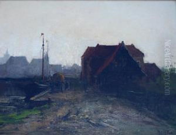 View Of The Koppelpoort At Amersfoort Oil Painting by Hendrik Otto Van Thol