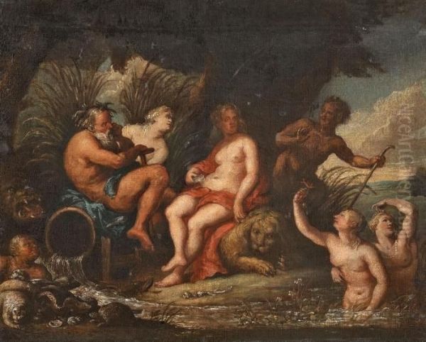 Allegorie Auf Wasser Und Erde Oil Painting by Theodor Van Thulden