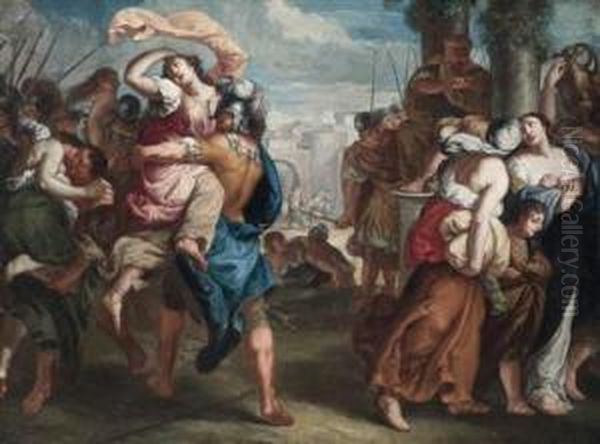 The Rape Of The Sabine Women Oil Painting by Theodor Van Thulden