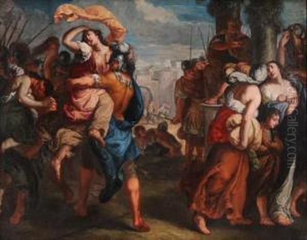 Ratto Delle Sabine Oil Painting by Theodor Van Thulden