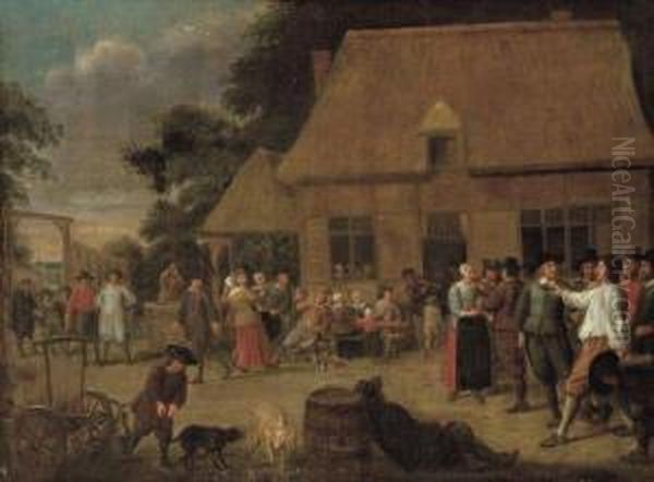 La Fete Au Village Oil Painting by Gillis van Tilborgh