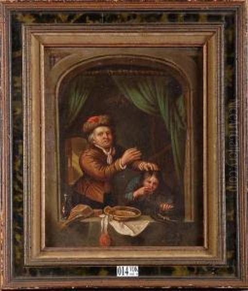 Medecin Soignant Un Enfant Oil Painting by Dominicus van Tol