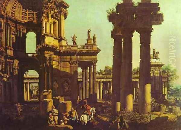 Ruins of a Temple Oil Painting by Bernardo Bellotto