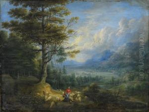 Landschaft Mithirten Oil Painting by Lucas Van Uden