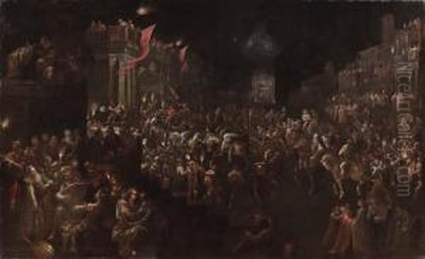 Carnevale Veneziano Oil Painting by Frederik van Valkenborch