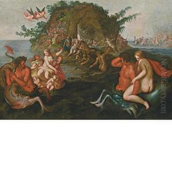 Trionfo Di Nettuno Oil Painting by Gillis van Valckenborch