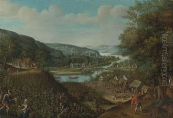 Autumn Oil Painting by Frans I Francken