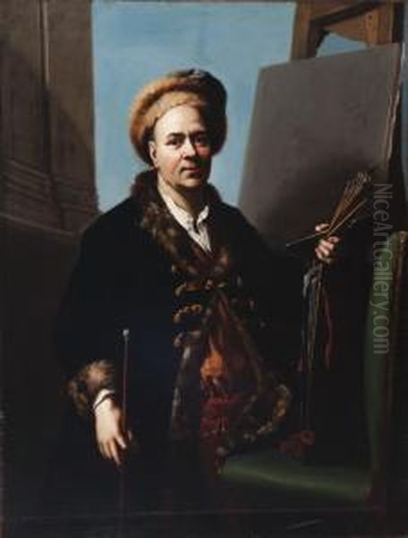 Self Portrait Oil Painting by Jacob Souppen Van Van Schuppen