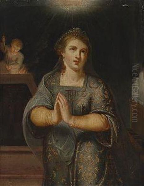 St Cecily Oil Painting by Otto van Veen