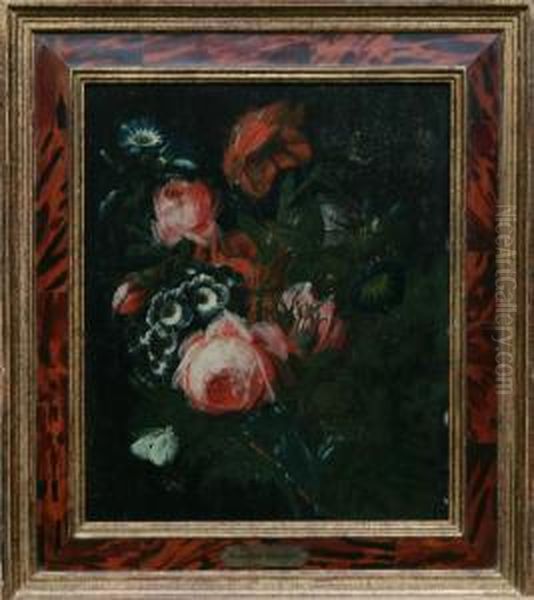 Blomsterstilleben Oil Painting by Nicolas Van Veerendael