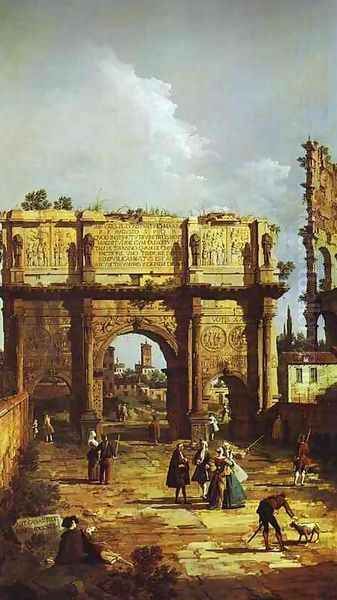 Rome, the Arch of Constantine Oil Painting by Bernardo Bellotto