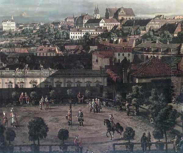 View of Warsaw from the Royal Palace (detail) Oil Painting by Bernardo Bellotto