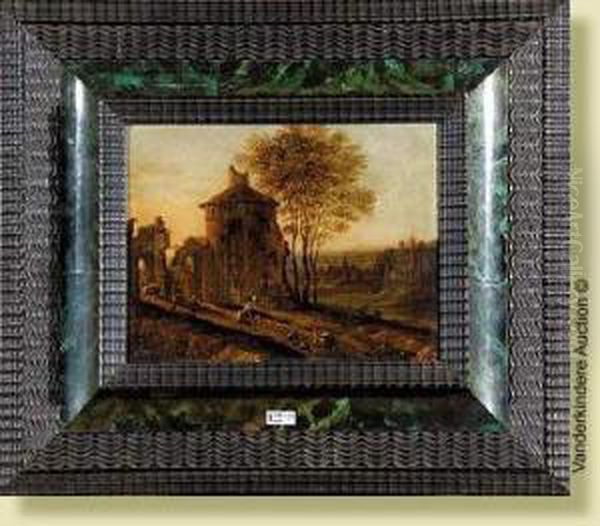 Paysage Anime Aux Ruines Oil Painting by Cornelis Claesz van Wieringen