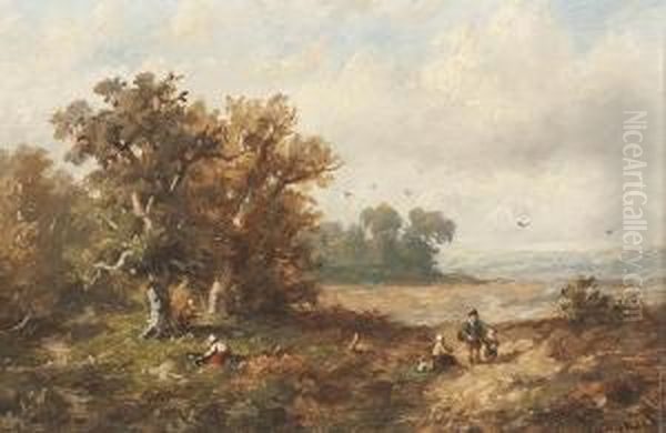 Rastende In Heidelandschaft Oil Painting by Anthonie Jacobus Van Wyngaerts