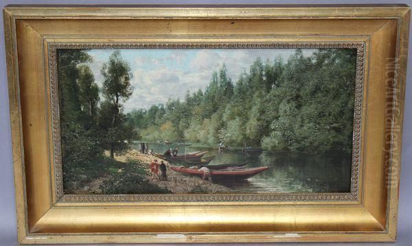 La Riviere Oil Painting by Van Wyk