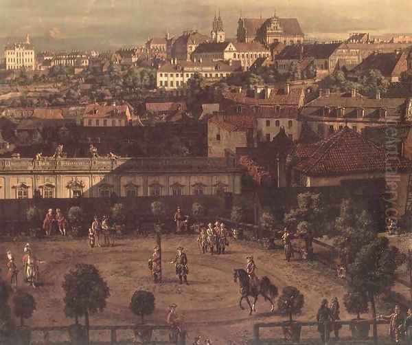 View of Warsaw from the Royal Palace (detail) 2 Oil Painting by Bernardo Bellotto