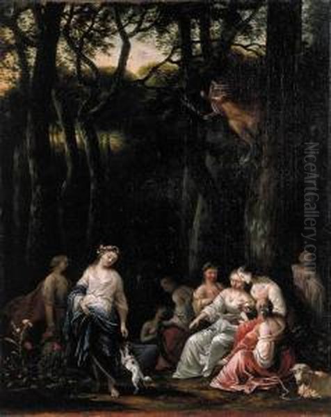 Mercury And Herse Oil Painting by Gerard Pietersz. Van Zijl