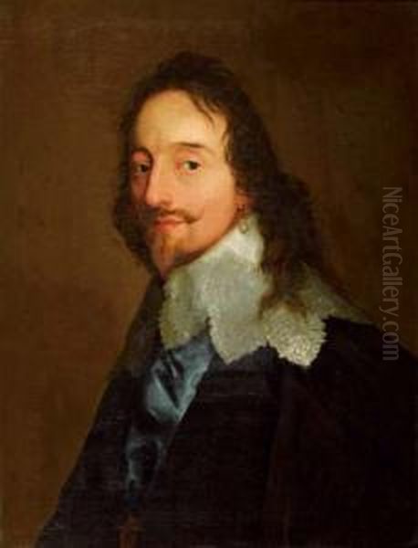 Bildnis Von Charles I. Oil Painting by Antony Van Zylvelt