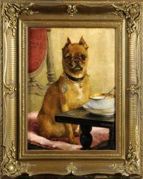 Le Chien Kawa Oil Painting by Charles Vandeneycken