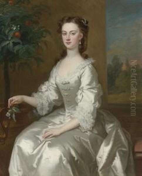 Mary, Countess Of Delorain Oil Painting by John Vanderbank