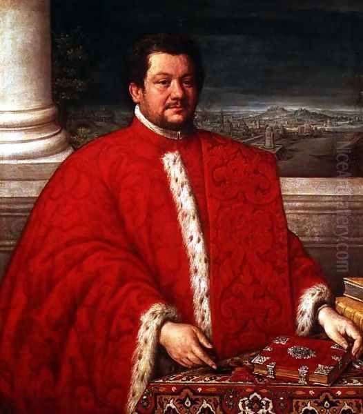 Portrait of a Procurator of St. Mark Oil Painting by Leandro Bassano