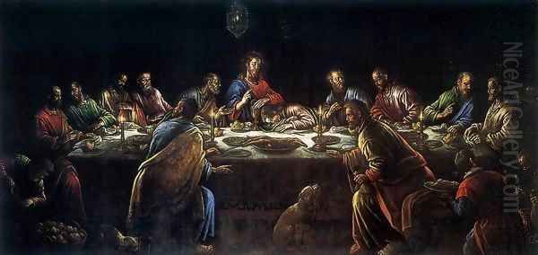 The Last Supper Oil Painting by Leandro Bassano