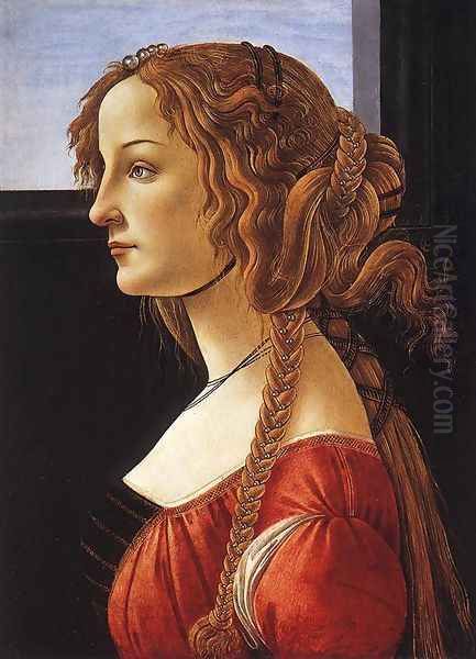 Portrait of a Young Woman, after 1480 Oil Painting by Sandro Botticelli