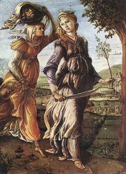 The Return of Judith to Bethulia c. 1472 Oil Painting by Sandro Botticelli