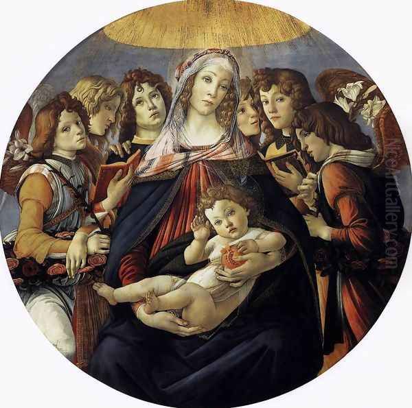 Madonna of the Pomegranate (Madonna della Melagrana) Oil Painting by Sandro Botticelli