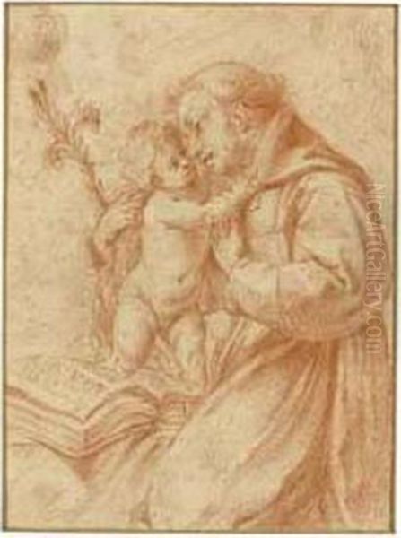 Saint Anthony Of Padua With The Infant Christ Oil Painting by Francesco Vanni