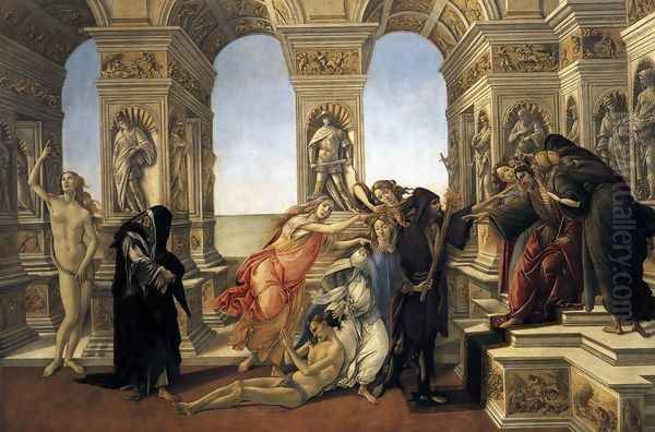 Calumny of Apelles 1494-95 Oil Painting by Sandro Botticelli