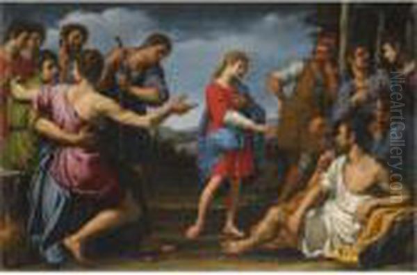 Joseph And His Brothers Oil Painting by Ottavio Vannini