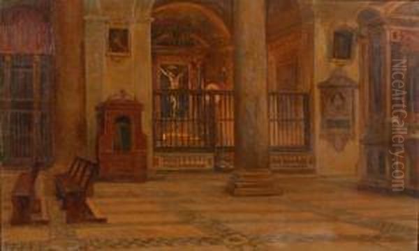 Navata Di Chiesa Oil Painting by Giuseppina Vannutelli