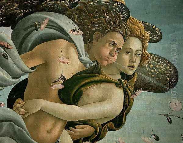 The Birth of Venus (detail 1) c. 1485 Oil Painting by Sandro Botticelli