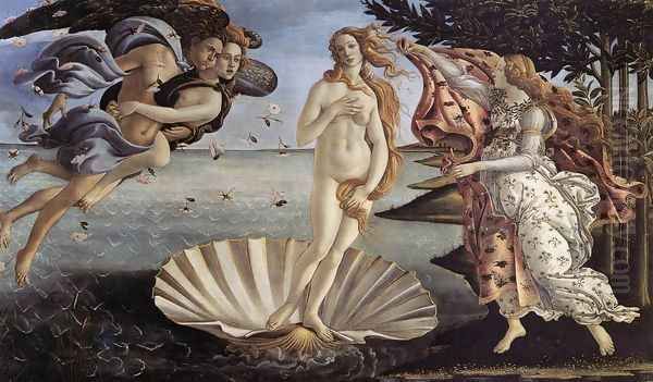 The Birth of Venus c. 1485 Oil Painting by Sandro Botticelli