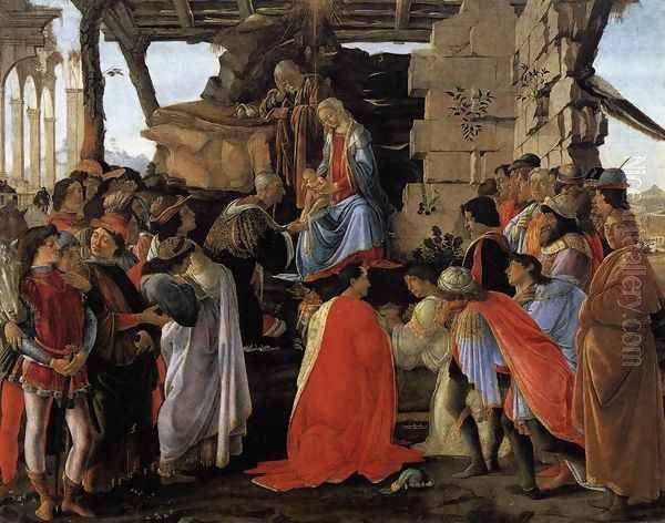 Adoration of the Magi c. 1475 Oil Painting by Sandro Botticelli