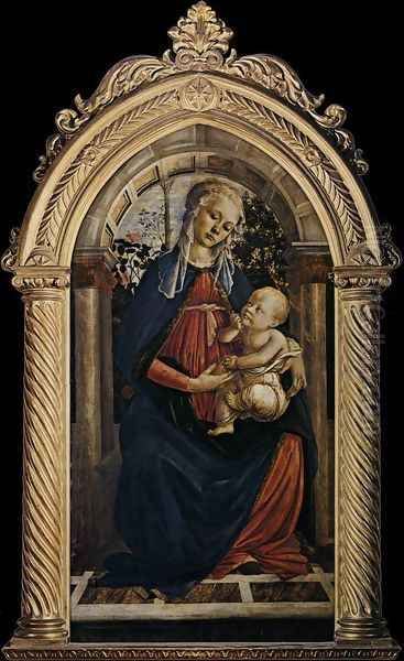 Madonna of the Rosegarden (Madonna del Roseto) 1469-70 Oil Painting by Sandro Botticelli