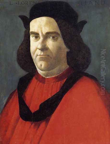 Portrait of Lorenzo di Ser Piero Lorenzi 1490-95 Oil Painting by Sandro Botticelli