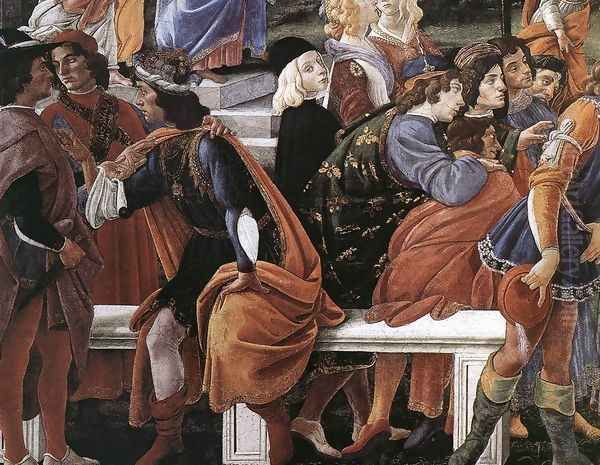 Three Temptations of Christ (detail 2) 1481-82 Oil Painting by Sandro Botticelli