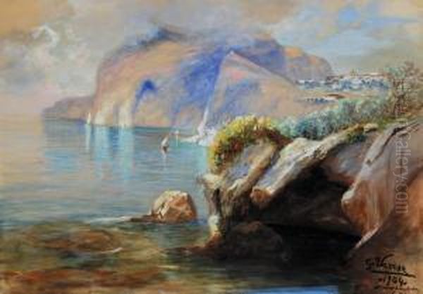 Capri Oil Painting by Gerelamo Varese