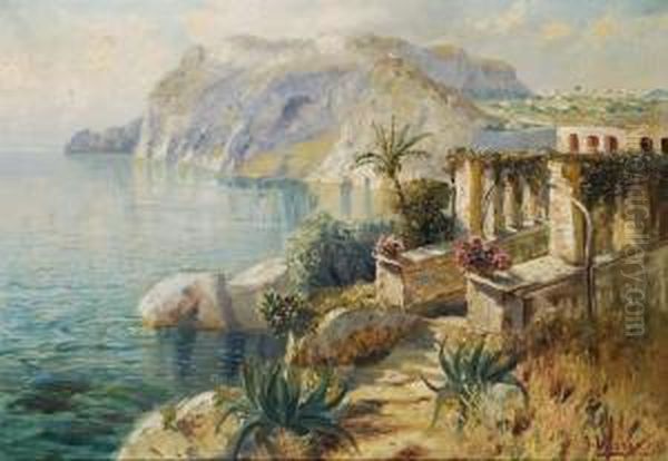 Veduta Di Capri Oil Painting by Gerelamo Varese