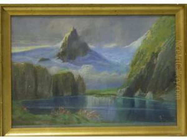 Paysage Alpin Oil Painting by Giacomo Varese