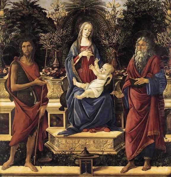 The Virgin and Child Enthroned (Bardi Altarpiece) 1484 Oil Painting by Sandro Botticelli