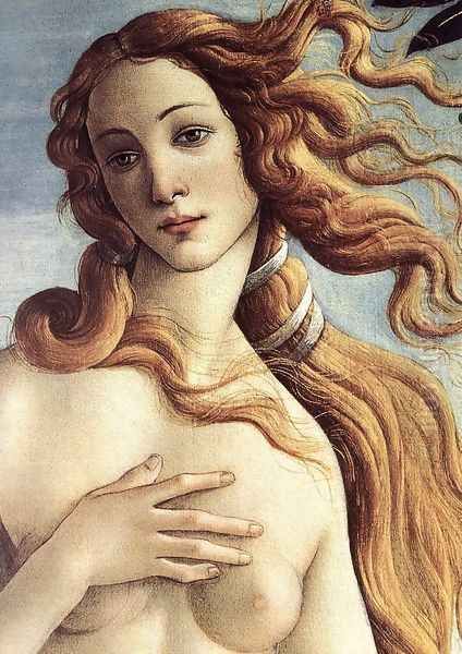 The Birth of Venus (detail 3) c. 1485 Oil Painting by Sandro Botticelli