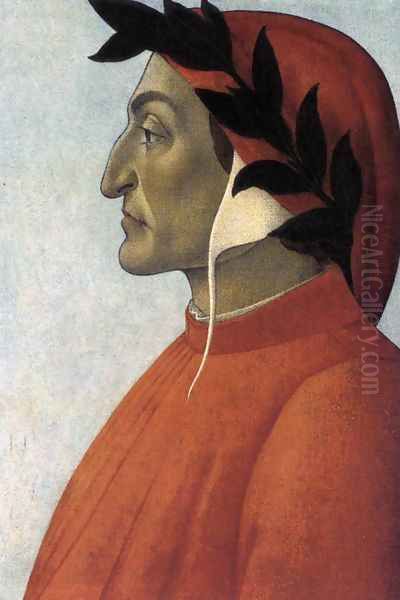 Portrait of Dante c. 1495 Oil Painting by Sandro Botticelli