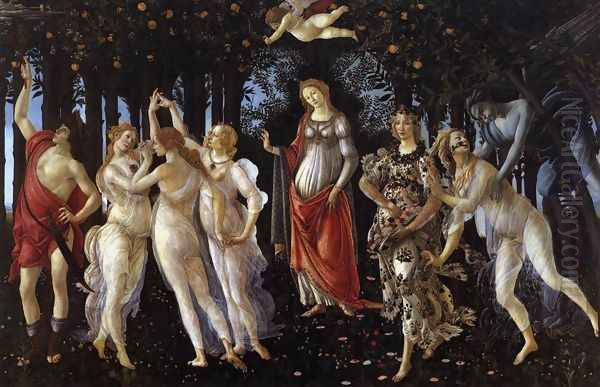 Primavera c. 1482 Oil Painting by Sandro Botticelli