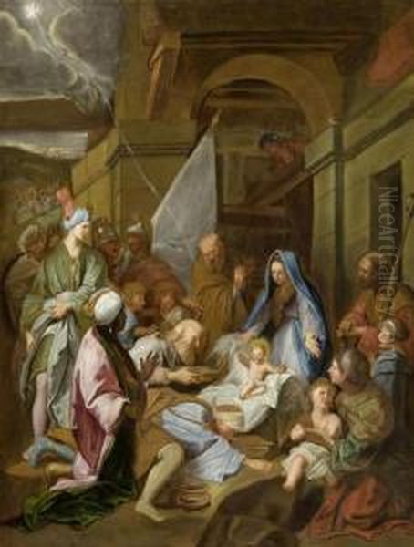 The Adoration Of The Magi Oil Painting by Quentin Varin