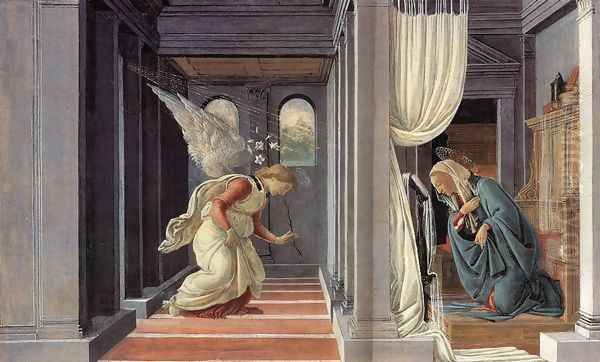 The Annunciation c. 1485 Oil Painting by Sandro Botticelli