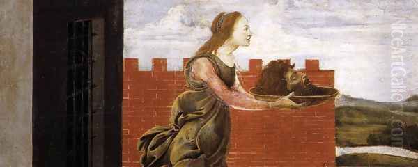 Salome with the Head of St John the Baptist c. 1488 Oil Painting by Sandro Botticelli